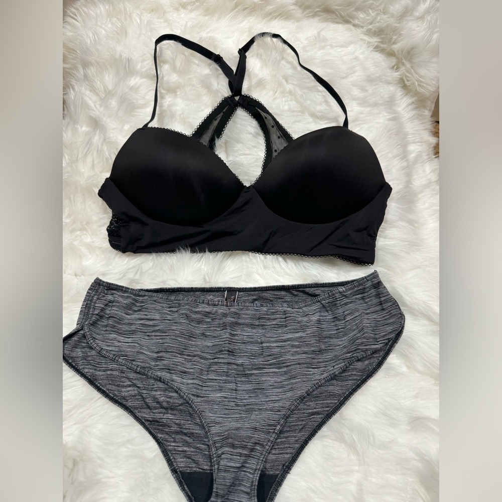 Black Victorias Secret Bralette Set